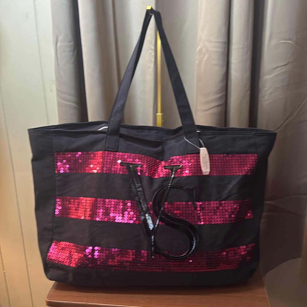 Victoria Secret oversized sequins tote bag
